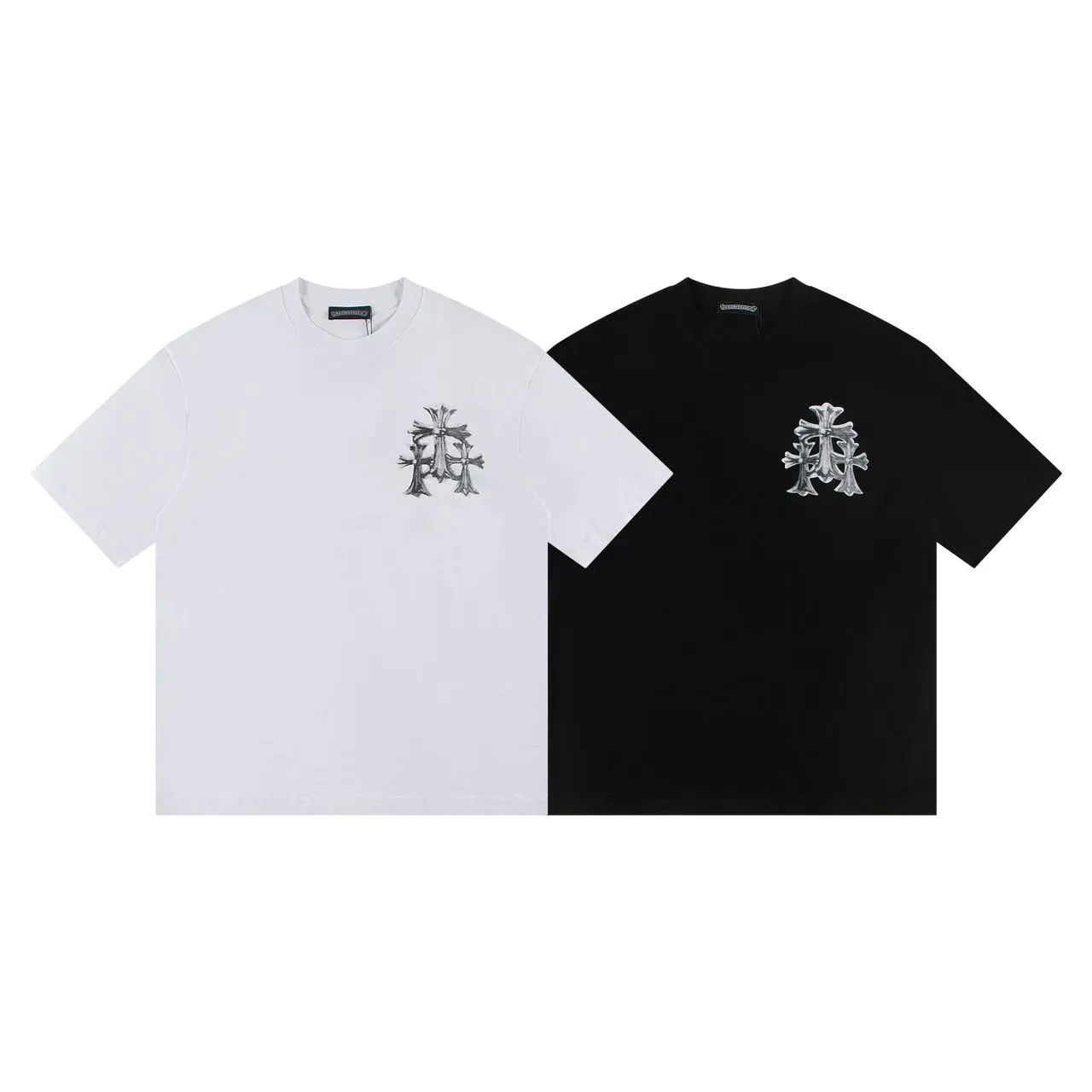 🅿️160 Style: 2025 new Croix Heart short-sleeved T-shirt Material: High version 300g double yarn combed cotton Size: S～XL Color: White Style number: Z024